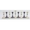 Agayof Anodized Aluminium Hourglass Hanukkah Men... | Hanukkah Menorah