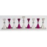 Agayof Anodized Aluminium Hourglass Hanukkah Men... | Hanukkah Menorah