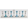 Agayof Anodized Aluminium Hourglass Hanukkah Men... | Hanukkah Menorah