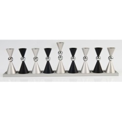 Agayof Anodized Aluminium Hourglass Hanukkah Men... | Hanukkah Menorah
