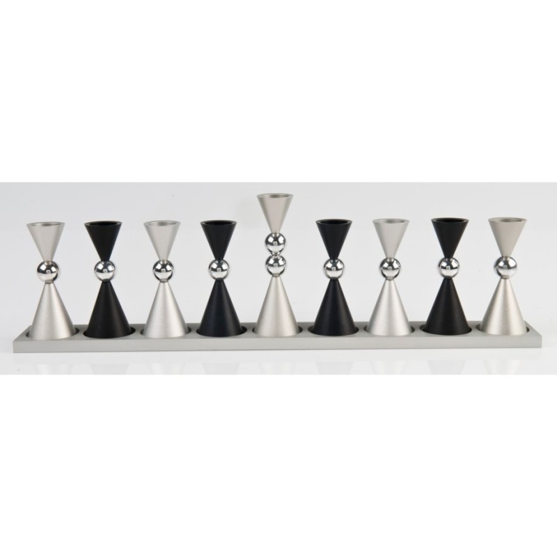 Agayof Anodized Aluminium Hourglass Hanukkah Men... | Hanukkah Menorah