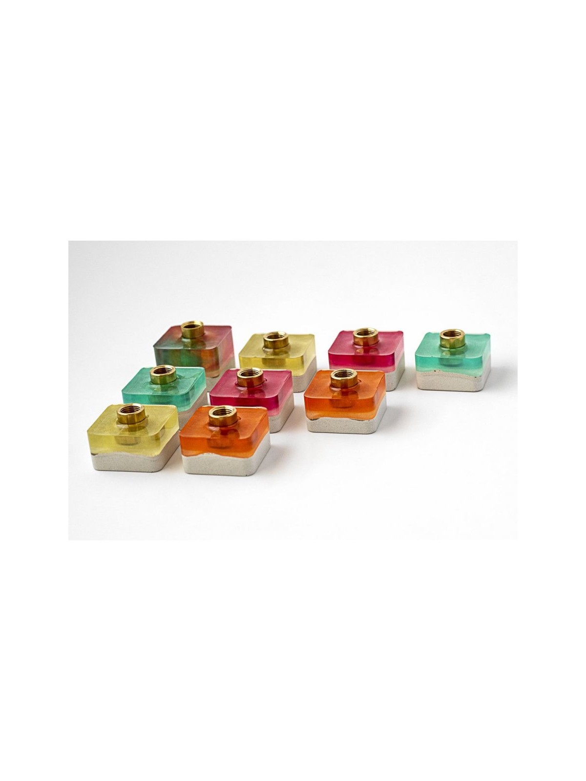 Graciela Noemi Handcrafted Modular Cubed Colorfu... | Hanukkah Menorah