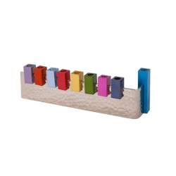 Yair Emanuel L Shaped Chanukah Menorah Cube Cand... | Hanukkah Menorah