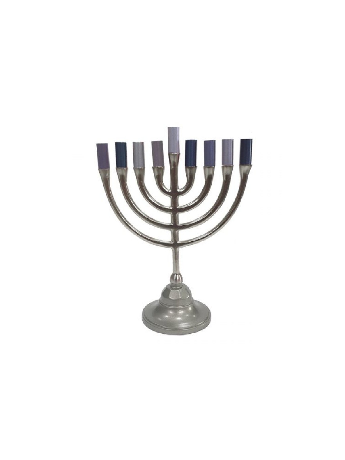 Yair Emanuel Pewter Chanukah Menorah Traditional... | Hanukkah Menorah
