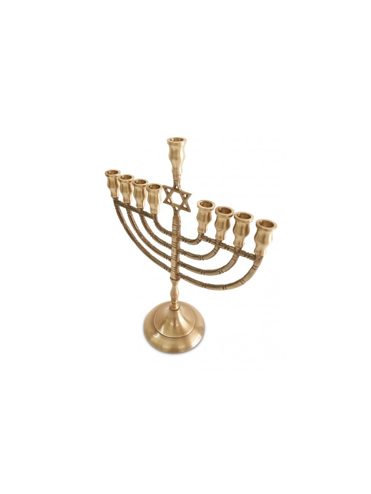 Antique Style Chanukah Menorah with Star of Davi... | Hanukkah Menorah