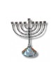 Small Nickel Plated Chanukah Menorah For Candles... | Hanukkah Menorah