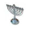 Small Nickel Plated Chanukah Menorah For Candles... | Hanukkah Menorah