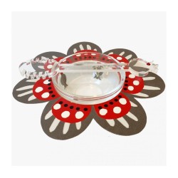 Dorit Judaica Flower Shaped Honey Dish wi... | Jewish Gift from Israel