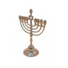 Chanukah Menorah Gold Metal with Decorative Star... | Hanukkah Menorah
