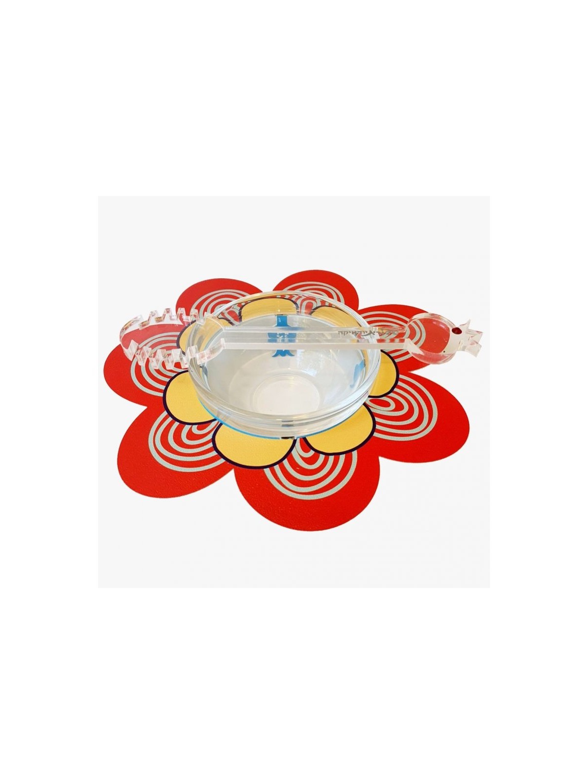 Dorit Judaica Flower Shaped Honey Dish Gl... | Jewish Gift from Israel