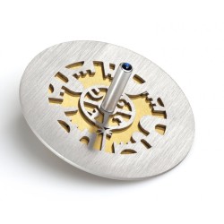 Adi Sidler Two Tone Chanukah Dreidel and Stand Cutout Je... | Dreidels