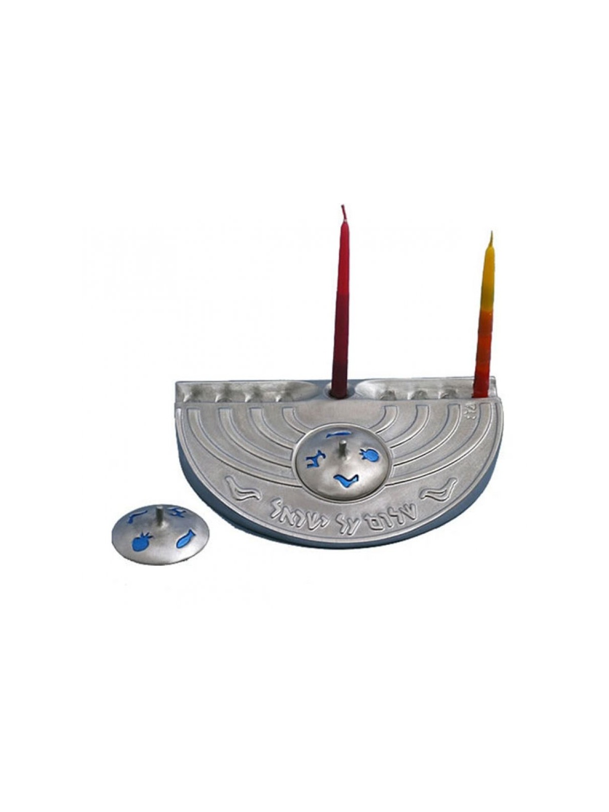 Shraga Landesman Hanukkah Menorah with Engraved ... | Hanukkah Menorah