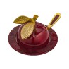Colorful Apple Shaped Honey Dish with Lid... | Jewish Gift from Israel