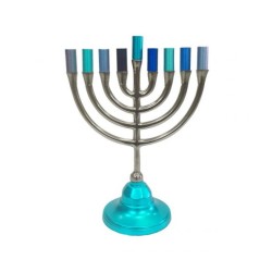 Yair Emanuel Pewter Chanukah Menorah Traditional... | Hanukkah Menorah