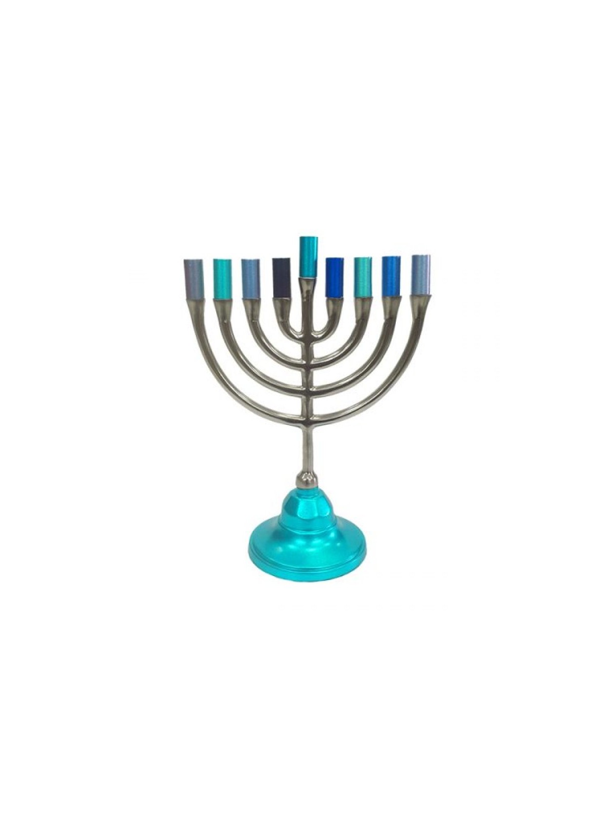 Yair Emanuel Pewter Chanukah Menorah Traditional... | Hanukkah Menorah