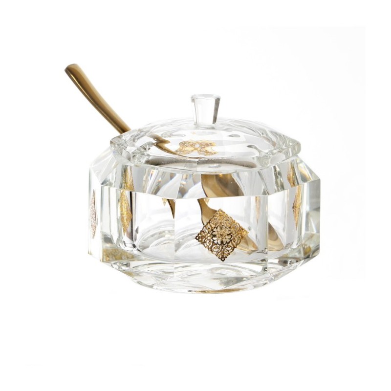 3 Piece Gleaming Lead Crystal Rosh Hashan... | Jewish Gift from Israel