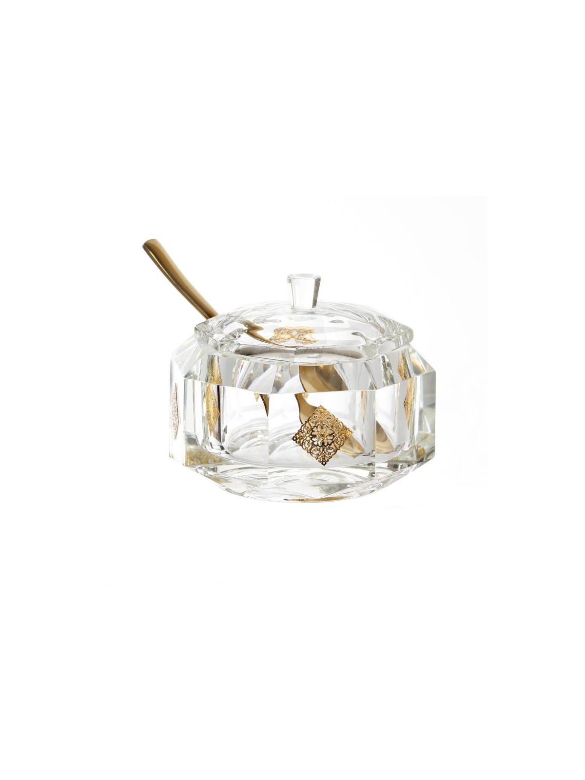 3 Piece Gleaming Lead Crystal Rosh Hashan... | Jewish Gift from Israel