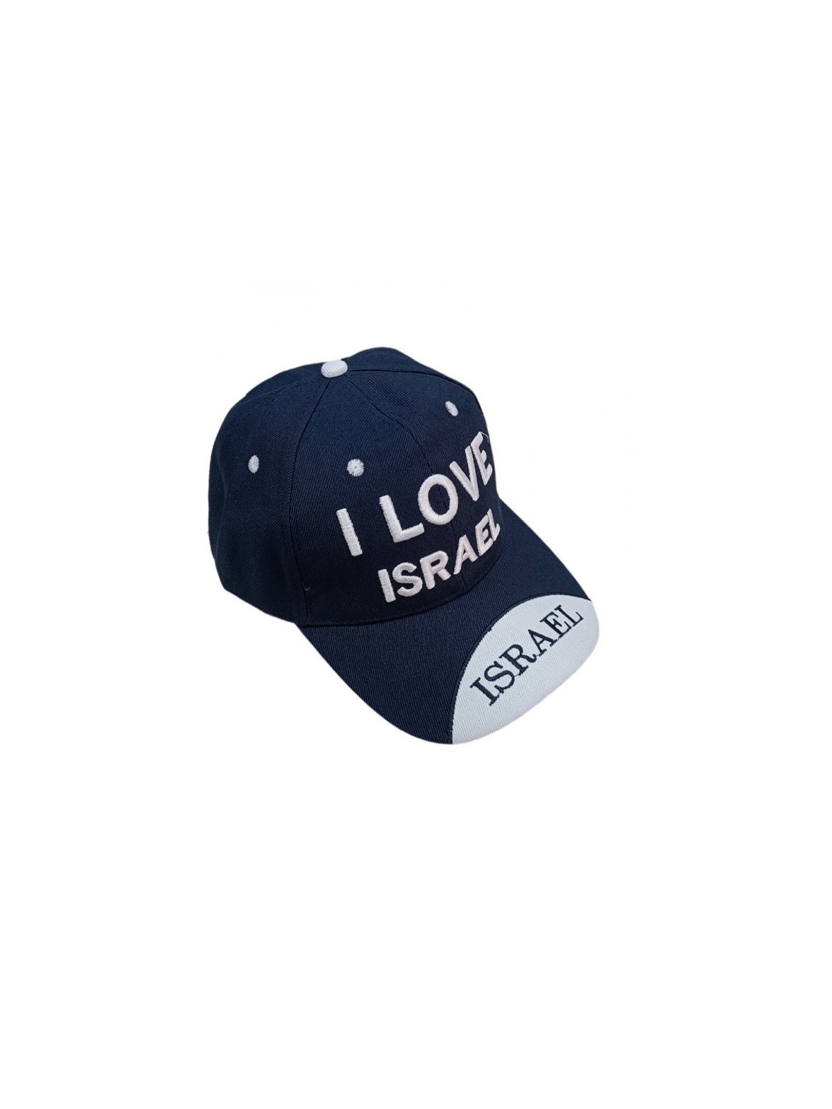 Baseball Cap with Embroidered I Love Israel Design C... | Israeli Caps