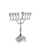 Classic Silver Plated Curved Menorah Hanukiah He... | Hanukkah Menorah