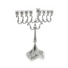 Classic Silver Plated Curved Menorah Hanukiah He... | Hanukkah Menorah