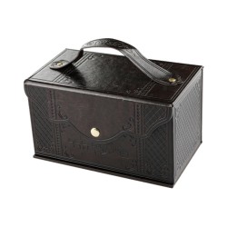 Box Shaped Dark Brown Padded Etrog Box %96 Faux Leather... | Etrog Box