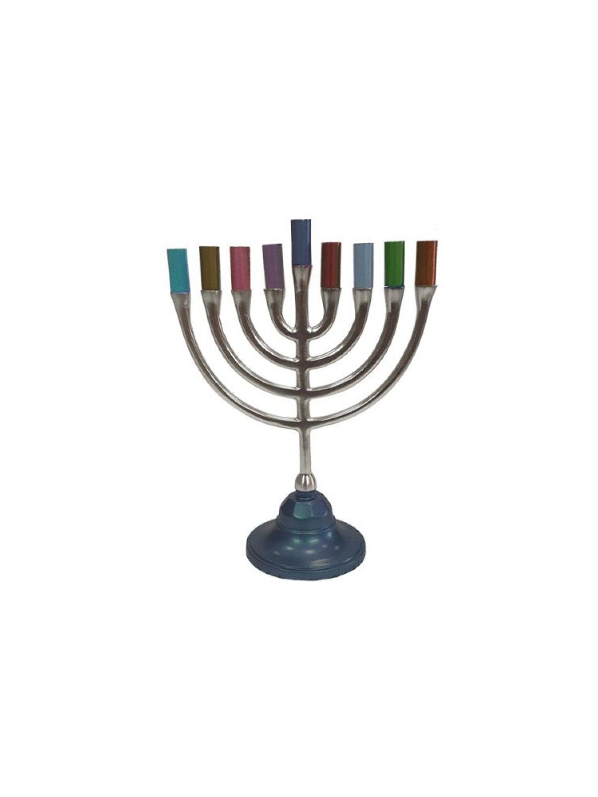 Yair Emanuel Pewter Chanukah Menorah Traditional... | Hanukkah Menorah