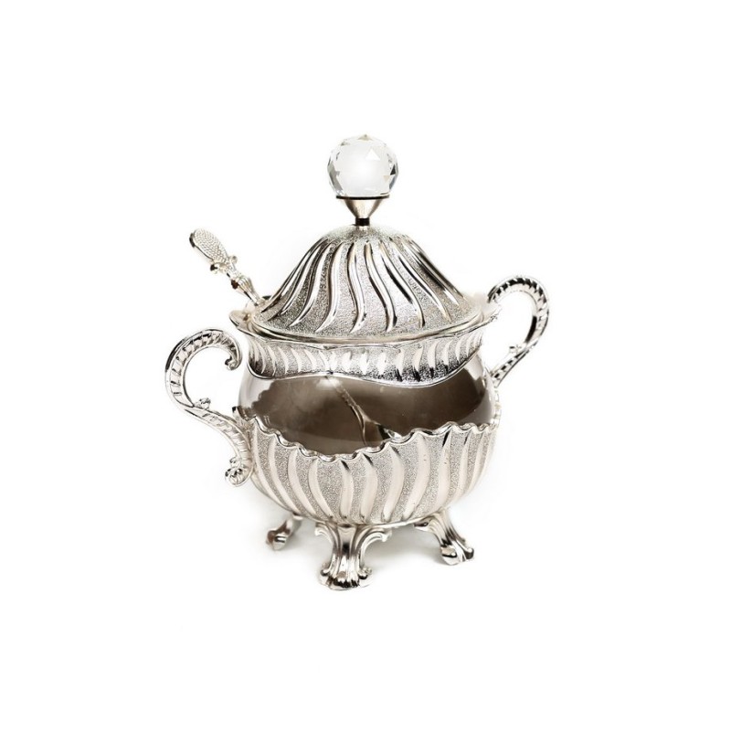 Flame Design Rosh Hashanah Honey Dish wit... | Jewish Gift from Israel