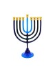 Shades of Blue and Purple Chanukah Menorah with ... | Hanukkah Menorah