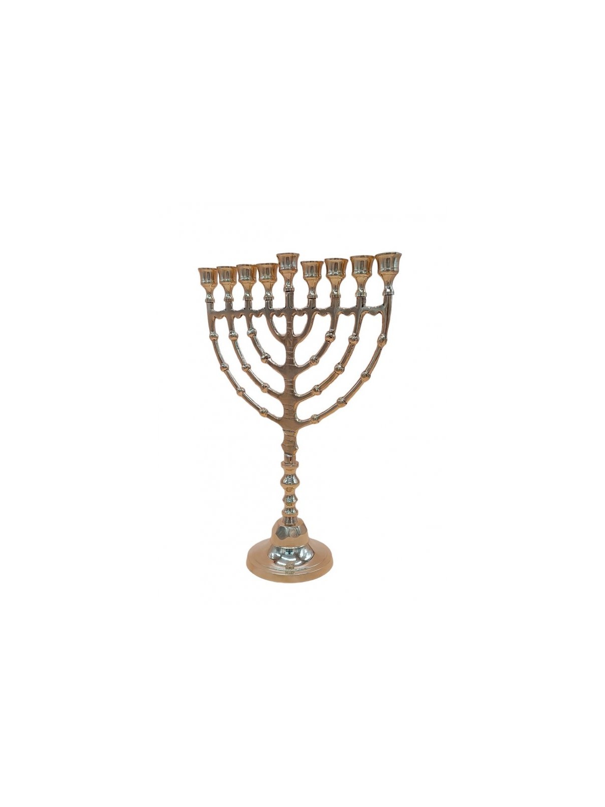 Large Brass Color Chanukah Menorah Spheres Desig... | Hanukkah Menorah
