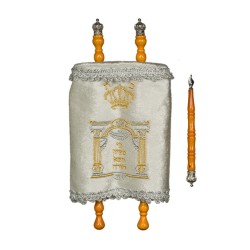 Rouleau de la Torah pour les enfants avec broderie brodée... | Rouleau de Torah pour enfants