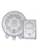 Matzah Cover and Afikoman Bag Set Silver... | Matzah & Afikoman Covers