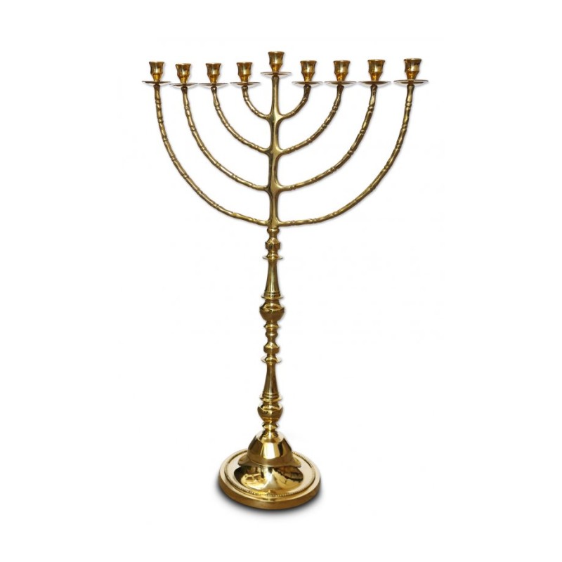 Extra Large Gleaming Gold Chanukah Menorah Tradi... | Hanukkah Menorah