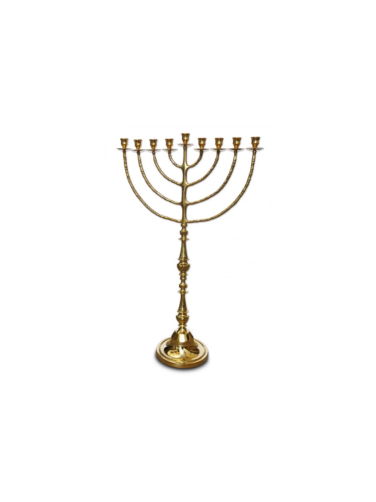 Extra Large Gleaming Gold Chanukah Menorah Tradi... | Hanukkah Menorah