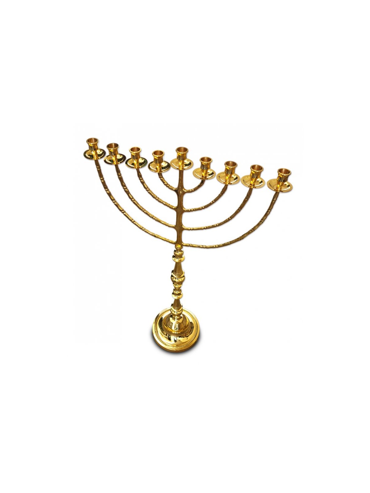 Extra Large Gleaming Gold Chanukah Menorah Tradi... | Hanukkah Menorah