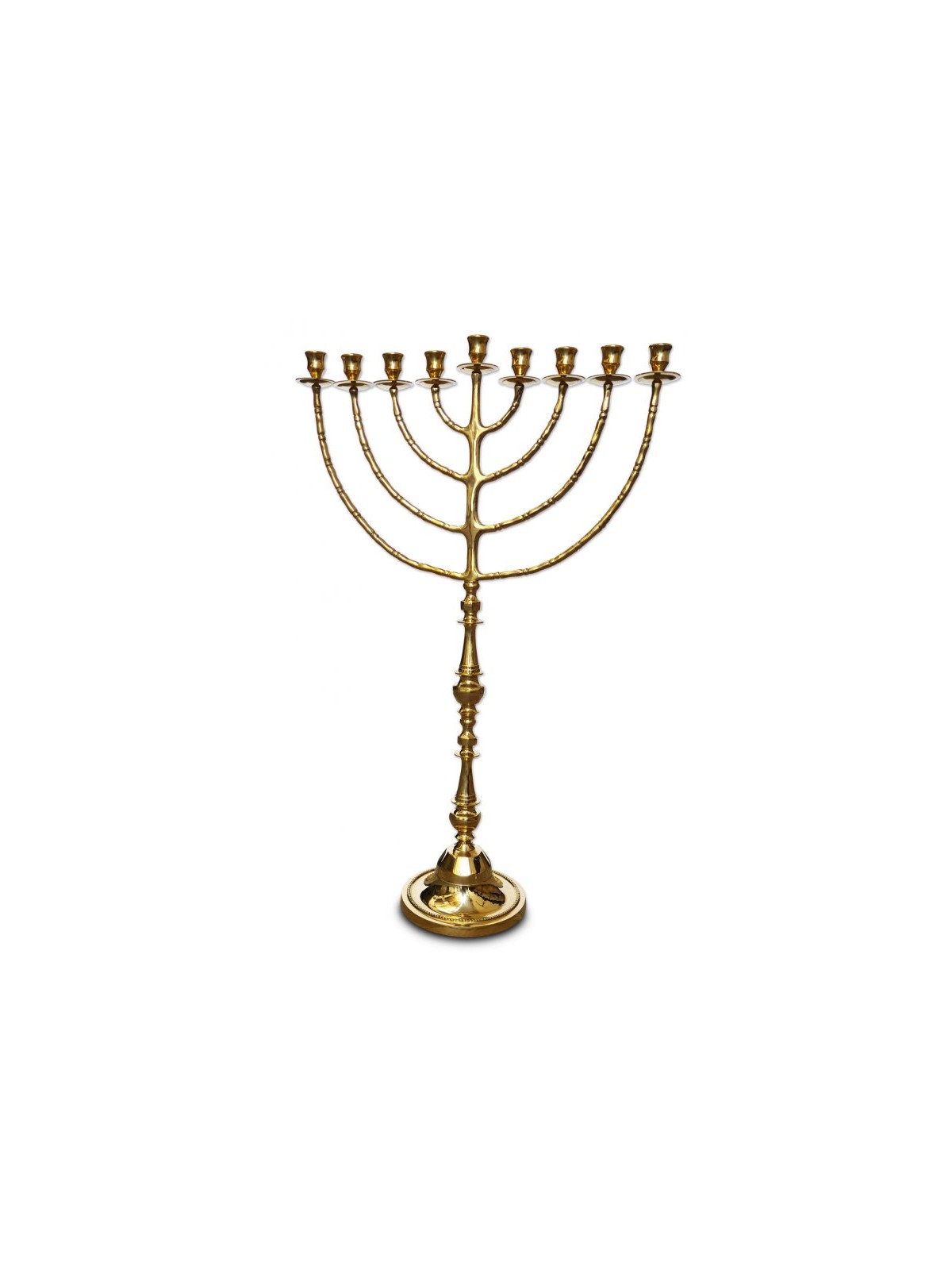 Extra Large Gleaming Gold Chanukah Menorah Tradi... | Hanukkah Menorah
