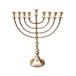 Extra Large Antique Gold Color Traditional Chanu... | Hanukkah Menorah