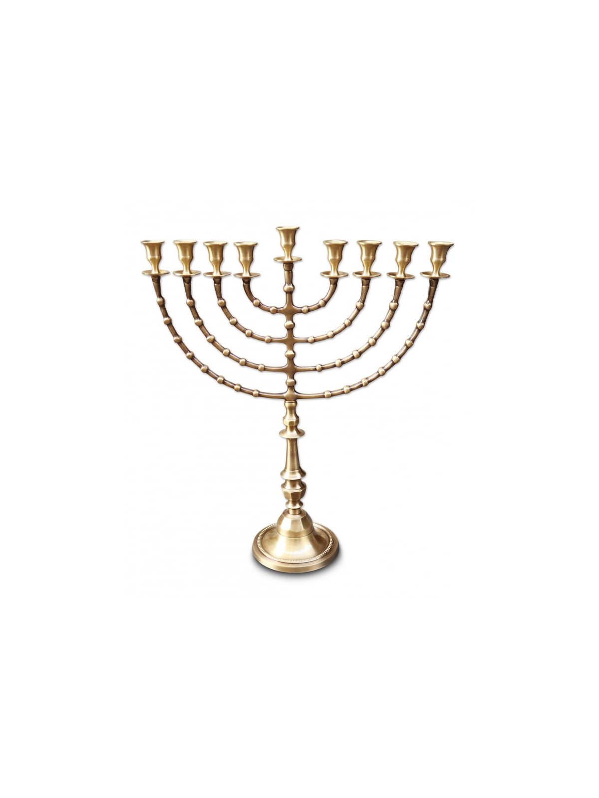 Extra Large Antique Gold Color Traditional Chanu... | Hanukkah Menorah
