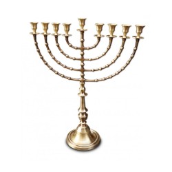 Extra Large Antique Gold Color Traditional Chanu... | Hanukkah Menorah