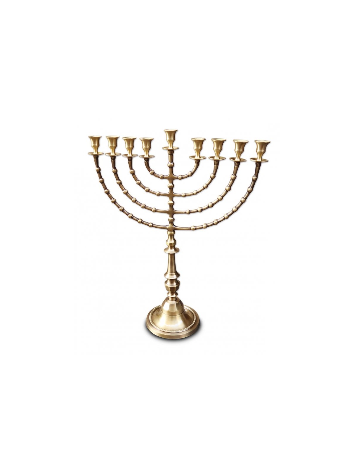 Extra Large Antique Gold Color Traditional Chanu... | Hanukkah Menorah