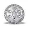 Nickel Plated Circular Seder Plate Engraved Diamond ... | Seder Plates