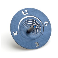 Adi Sidler Spiral Coil Chanukah Dreidel Brushed Aluminum... | Dreidels