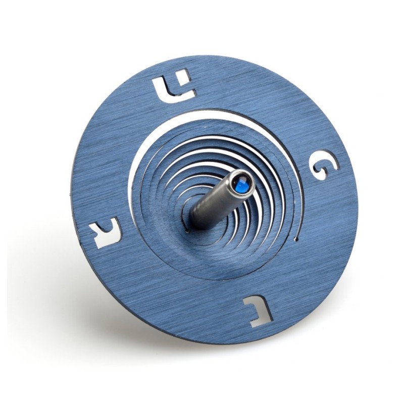 Adi Sidler Spiral Coil Chanukah Dreidel Brushed Aluminum... | Dreidels