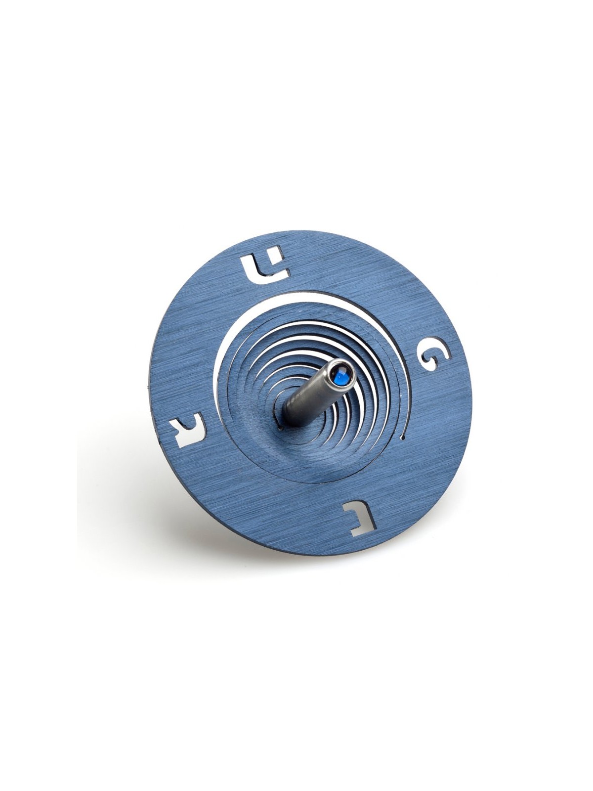 Adi Sidler Spiral Coil Chanukah Dreidel Brushed Aluminum... | Dreidels