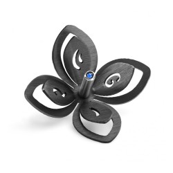 Adi Sidler Anodized Aluminum Chanukah Dreidel Flower Des... | Dreidels