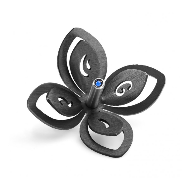 Adi Sidler Anodized Aluminum Chanukah Dreidel Flower Des... | Dreidels