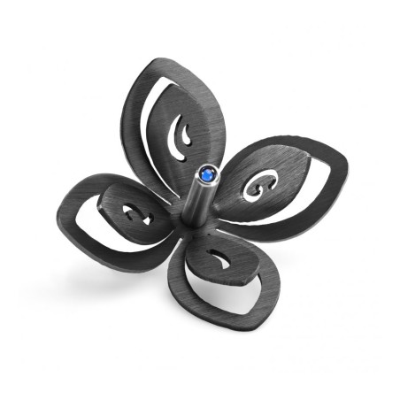 Adi Sidler Anodized Aluminum Chanukah Dreidel Flower Des... | Dreidels