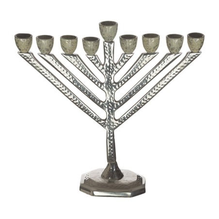 Chabad Lubavitch Chanukah Menorah Silver and Gra... | Hanukkah Menorah