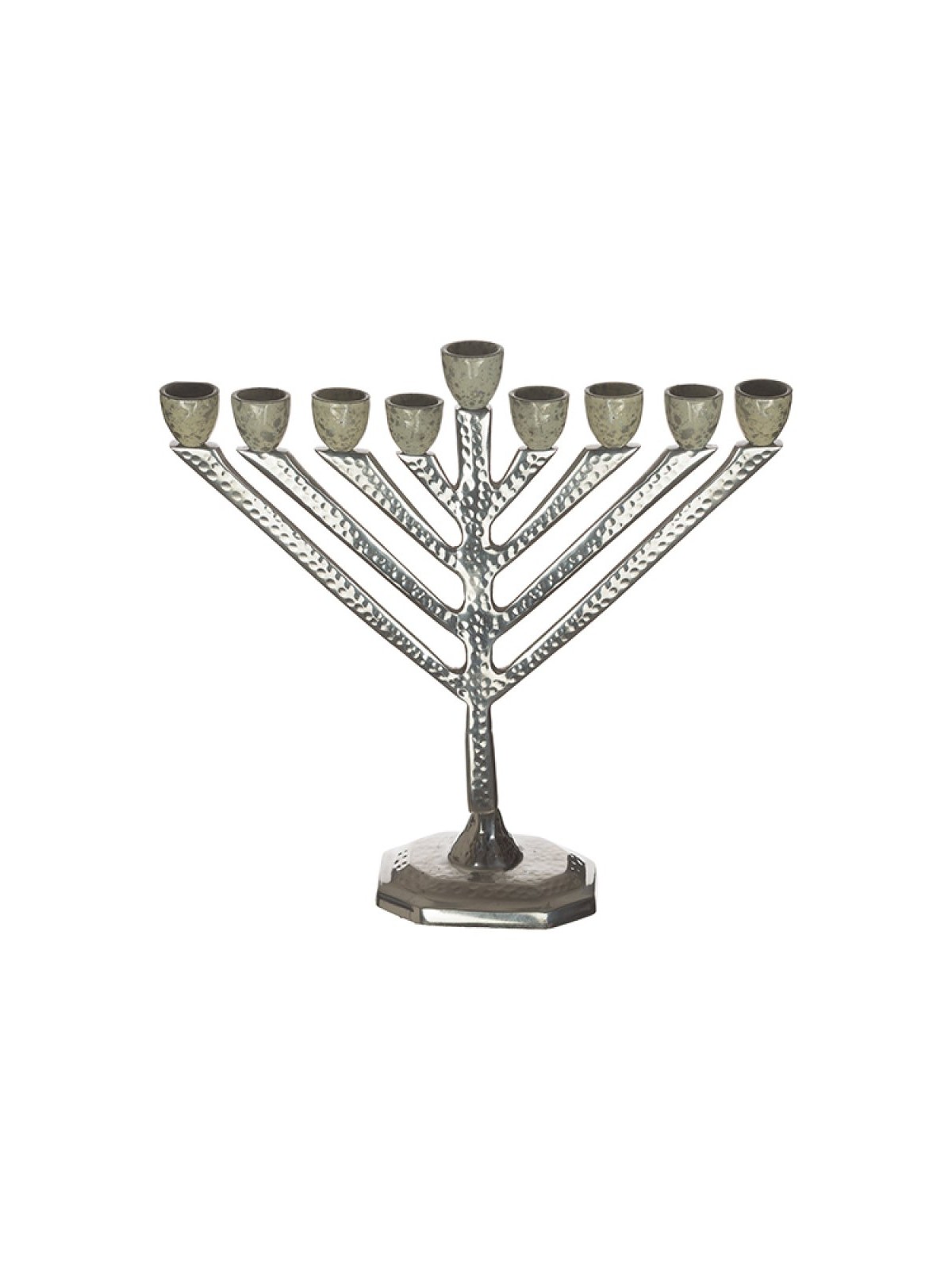 Chabad Lubavitch Chanukah Menorah Silver and Gra... | Hanukkah Menorah