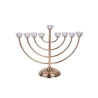 Large Classic Chanukah Menorah with Glass Holder... | Hanukkah Menorah