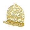 Dorit Judaica Gold Aluminum Chanukah Menorah Flo... | Hanukkah Menorah